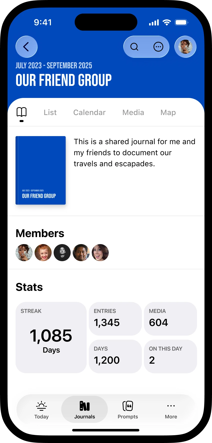 Journal cover showing its members